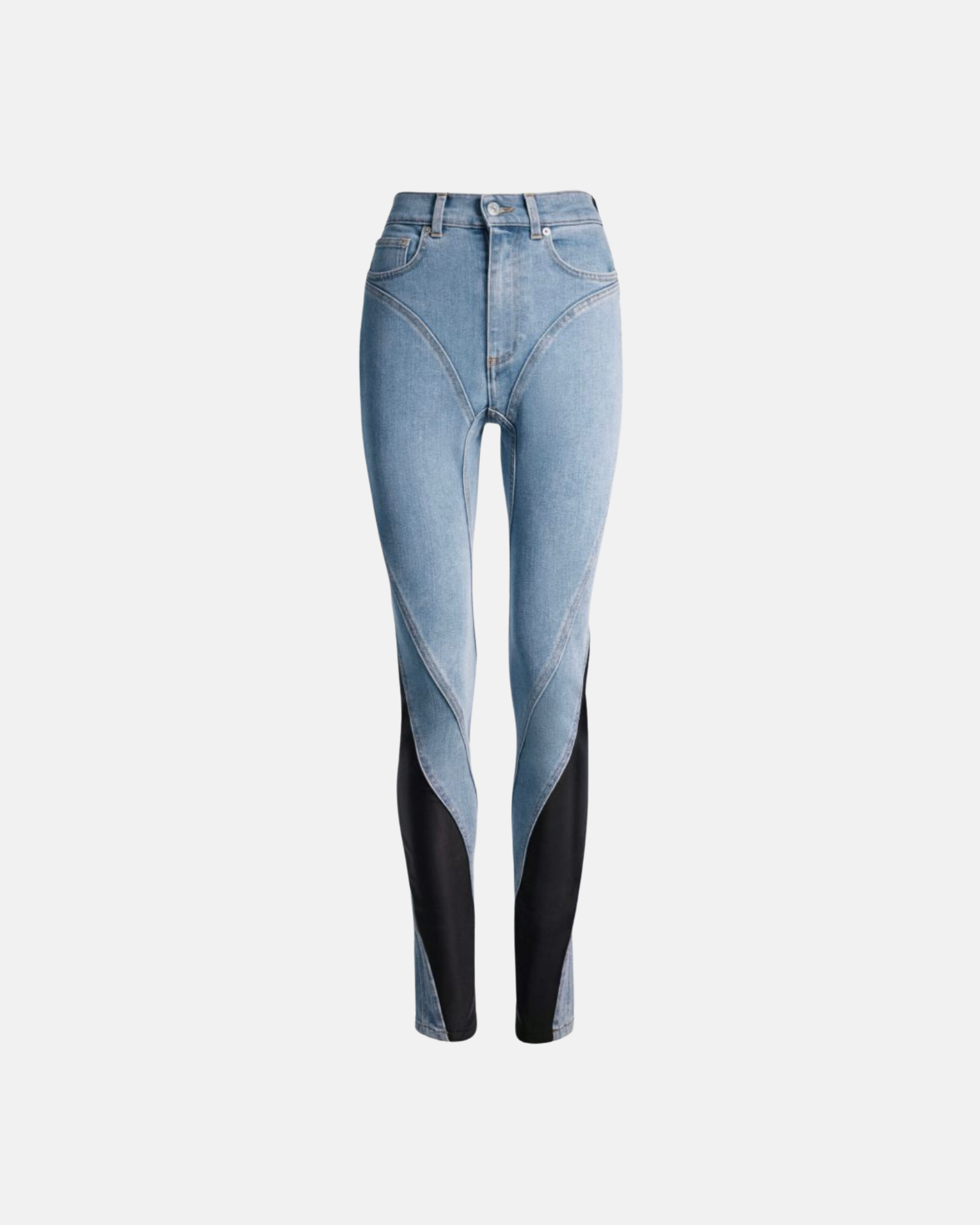 Spiral-panel jeans