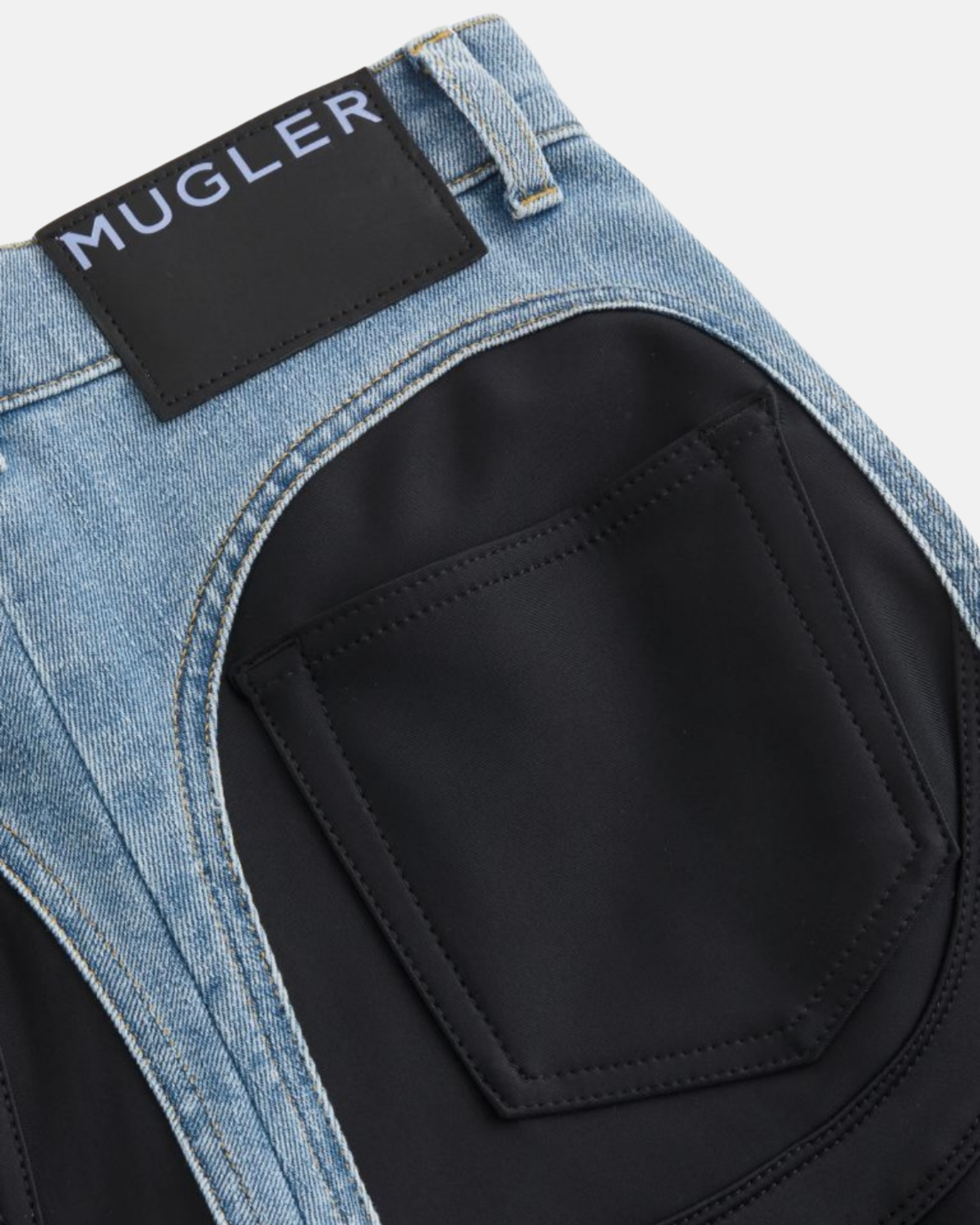 Spiral-panel jeans