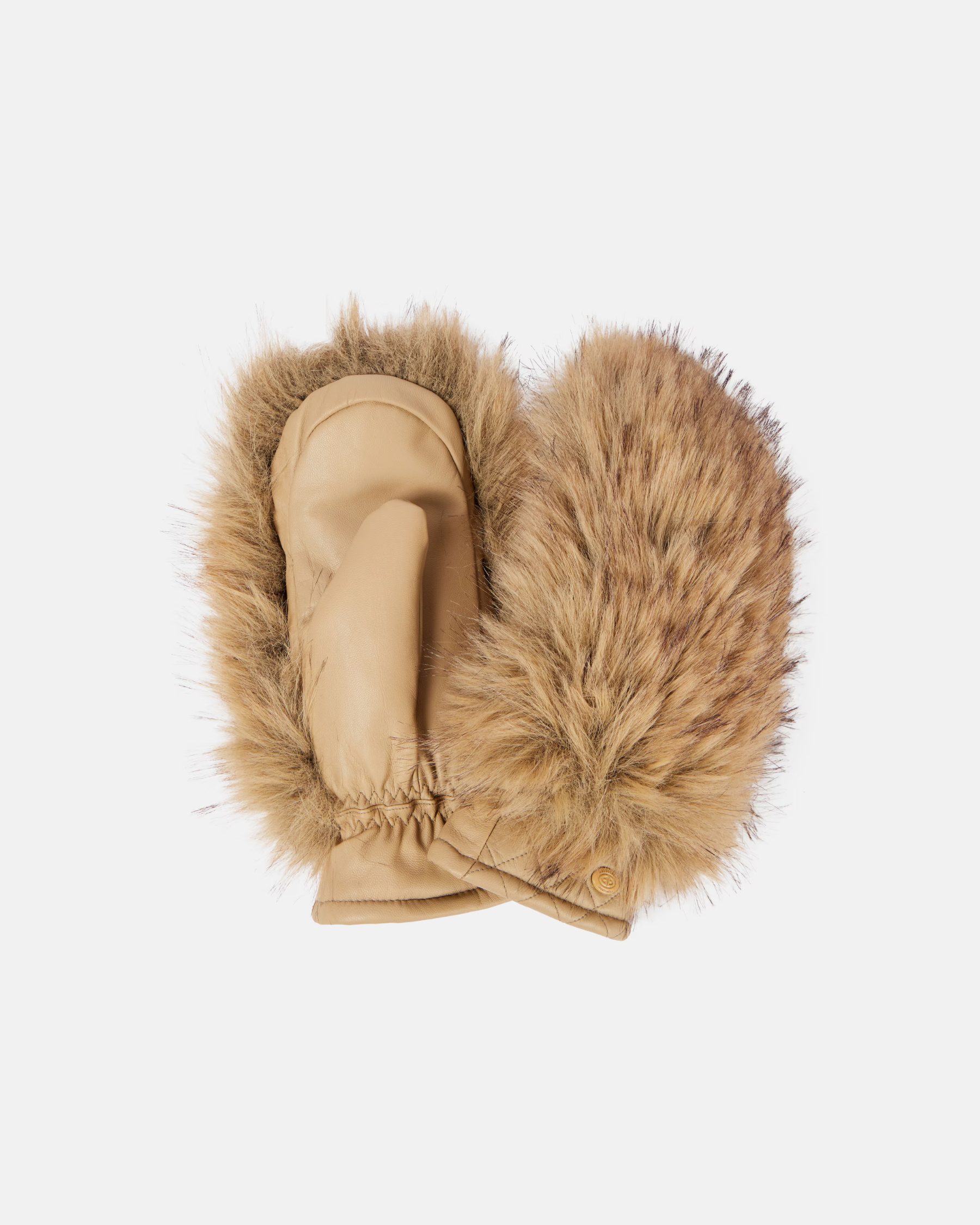 Hill Leather Ski Mittens in Caramello