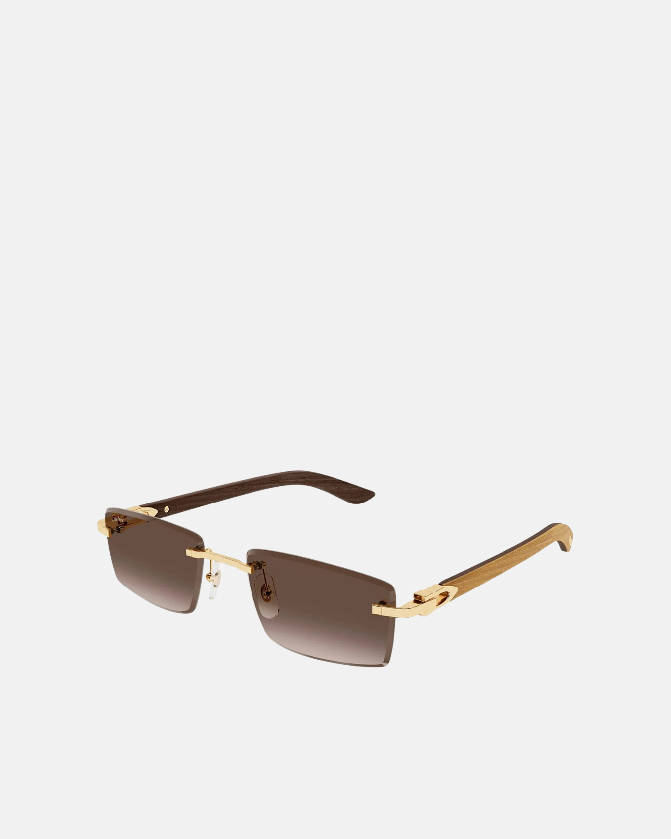 C décor rimless wood sunglasses
