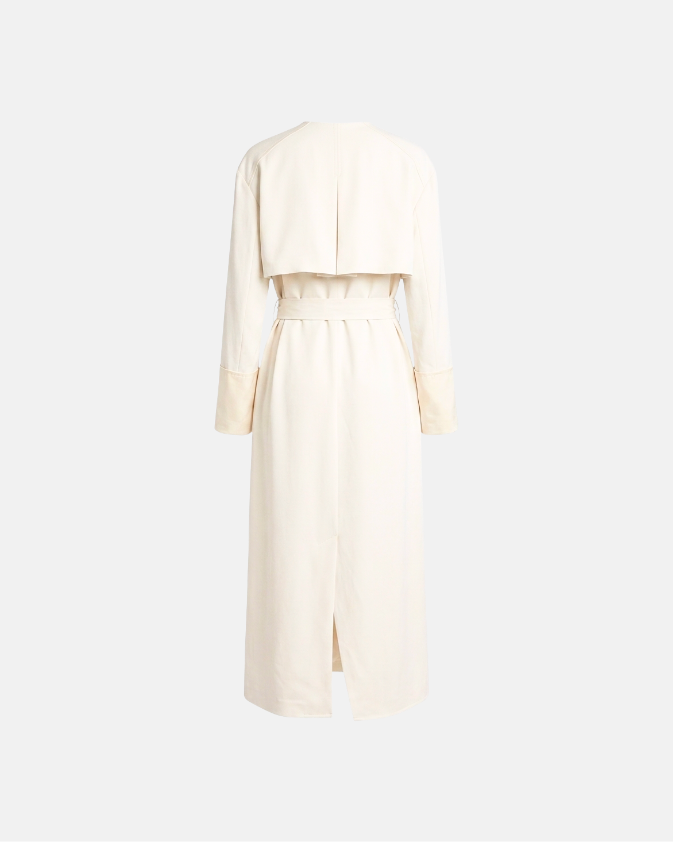 Vela Belted Trench Coat in Cream