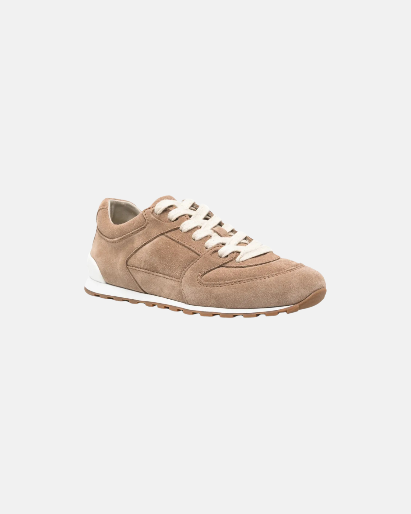 Suede Panelled Sneakers in Brown