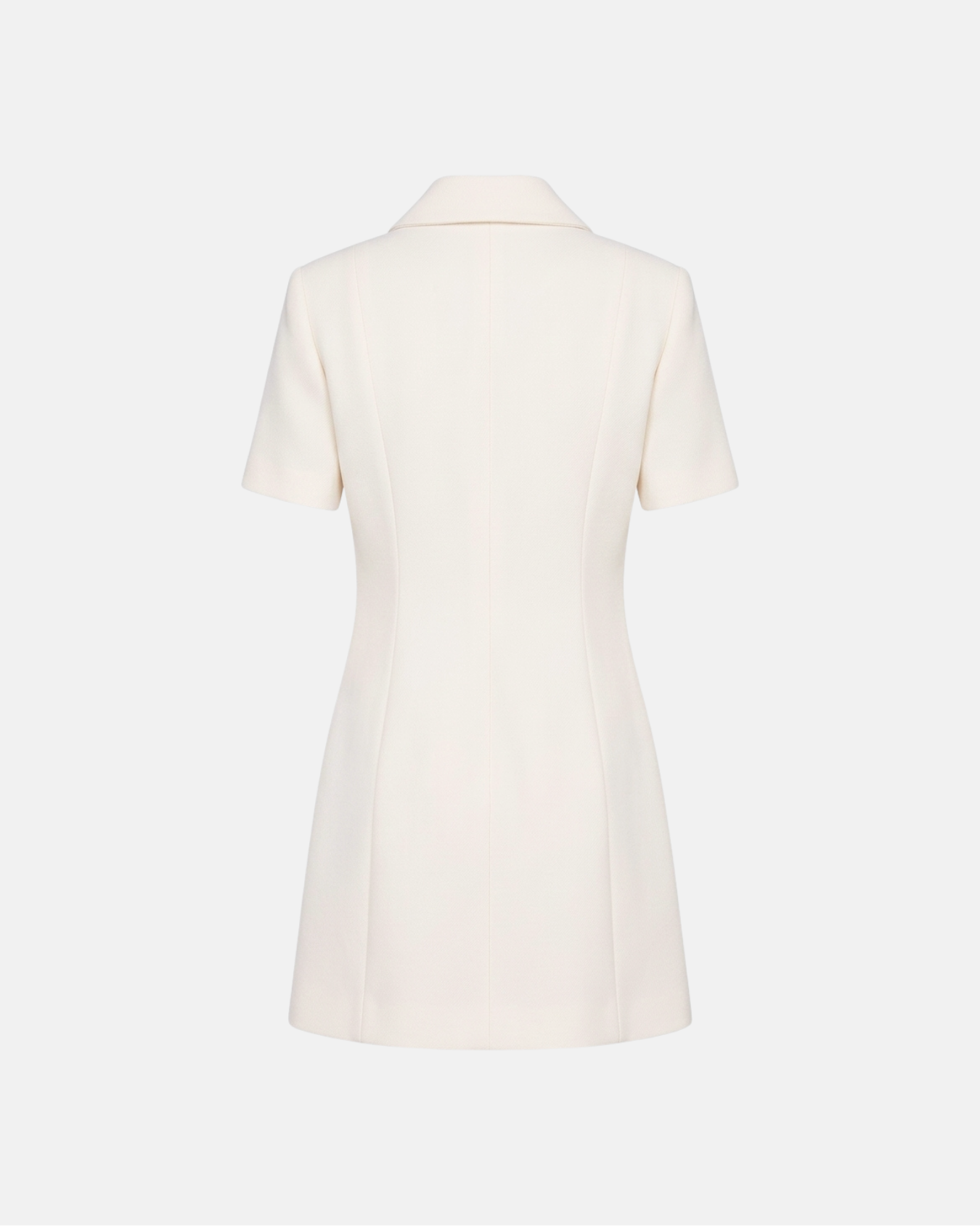 Crêpe wool dress with Double G button-thumbmail-2