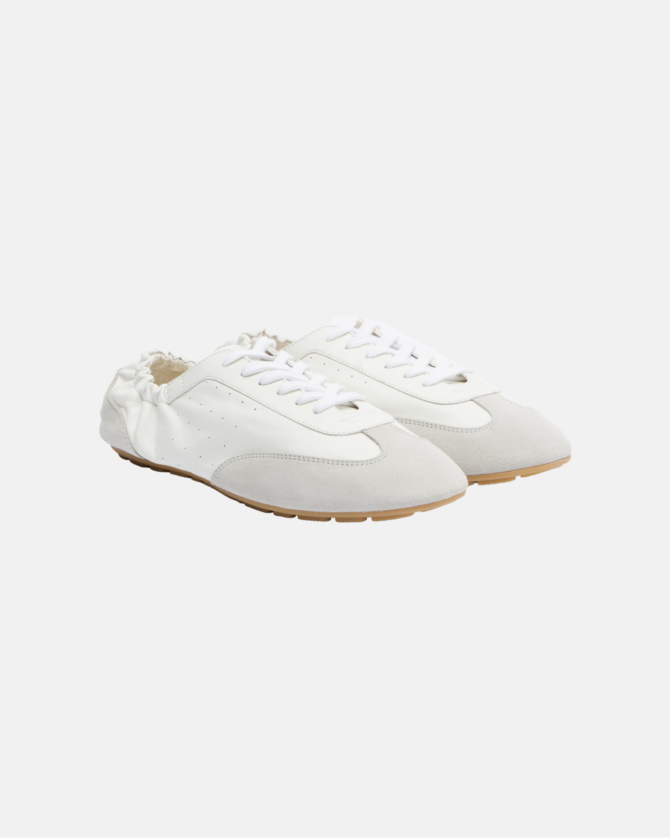 Lewis suede-trimmed leather sneakers