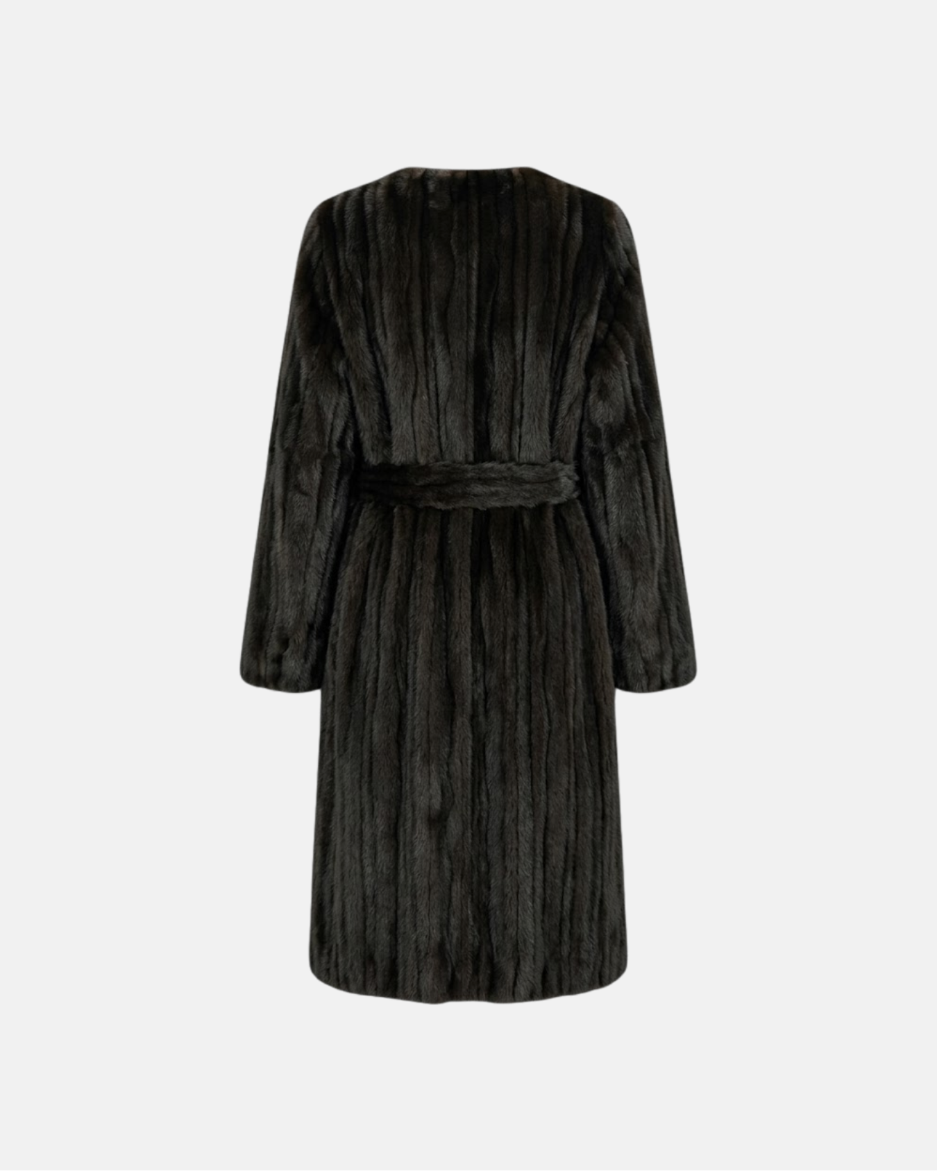 Belted Faux Fur Coat