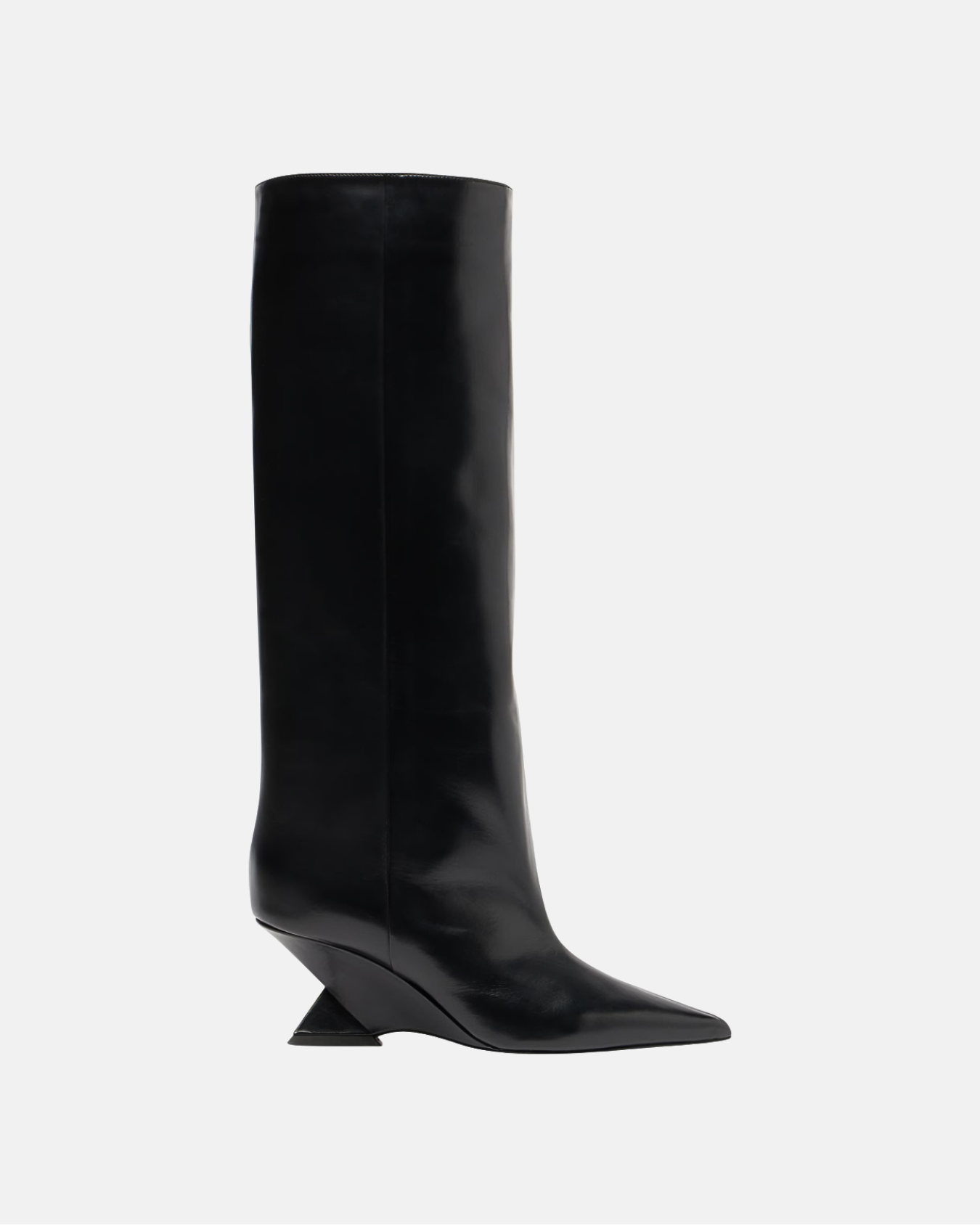 Cheope 60 Leather Knee- High Boots In Black