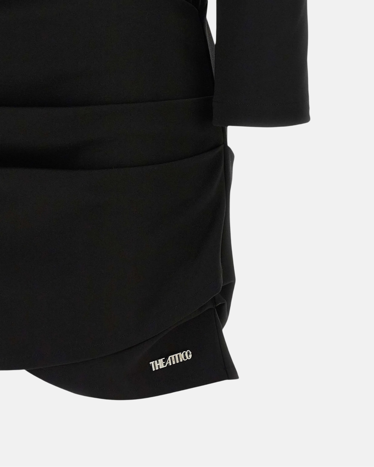 Draped turtleneck jersey minidress-thumbmail-4