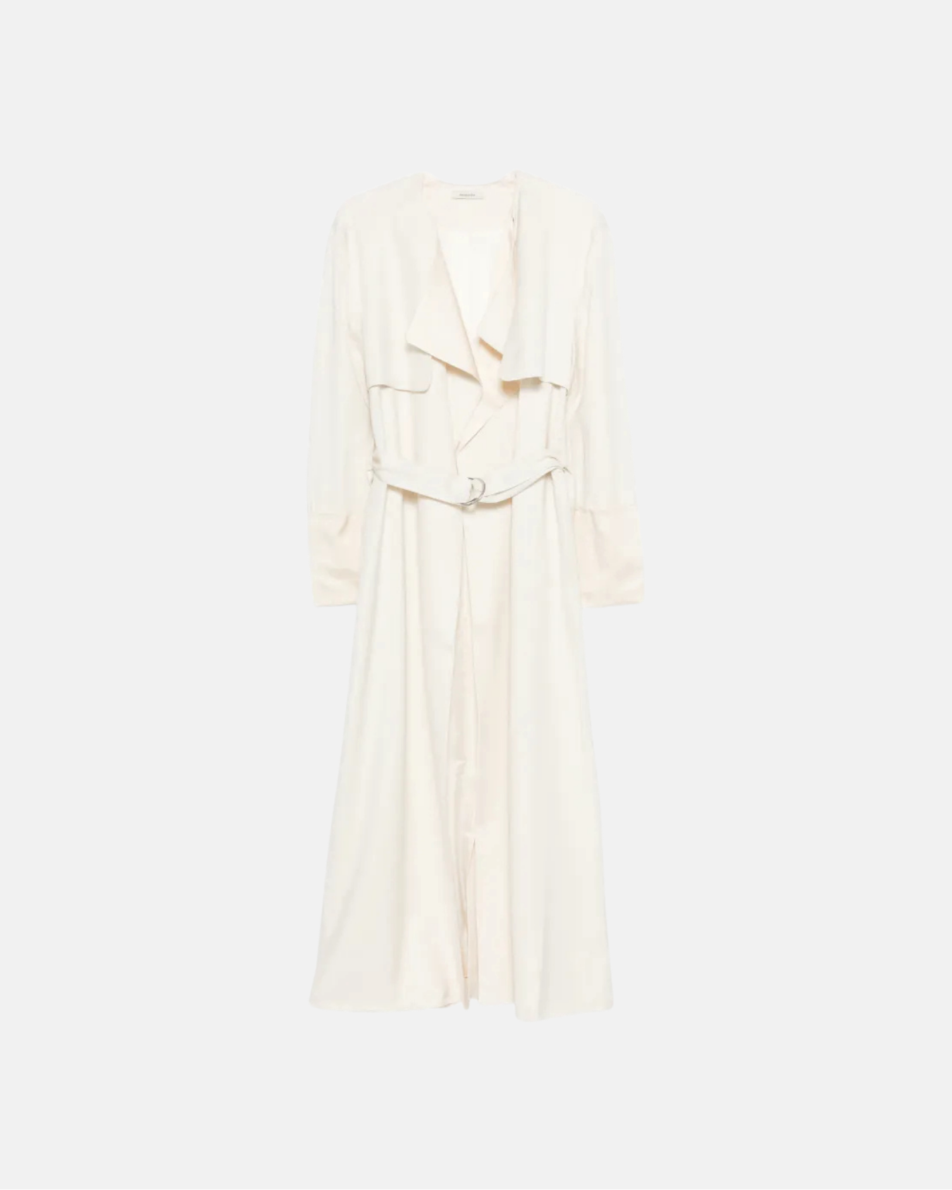 Vela Belted Trench Coat in Cream