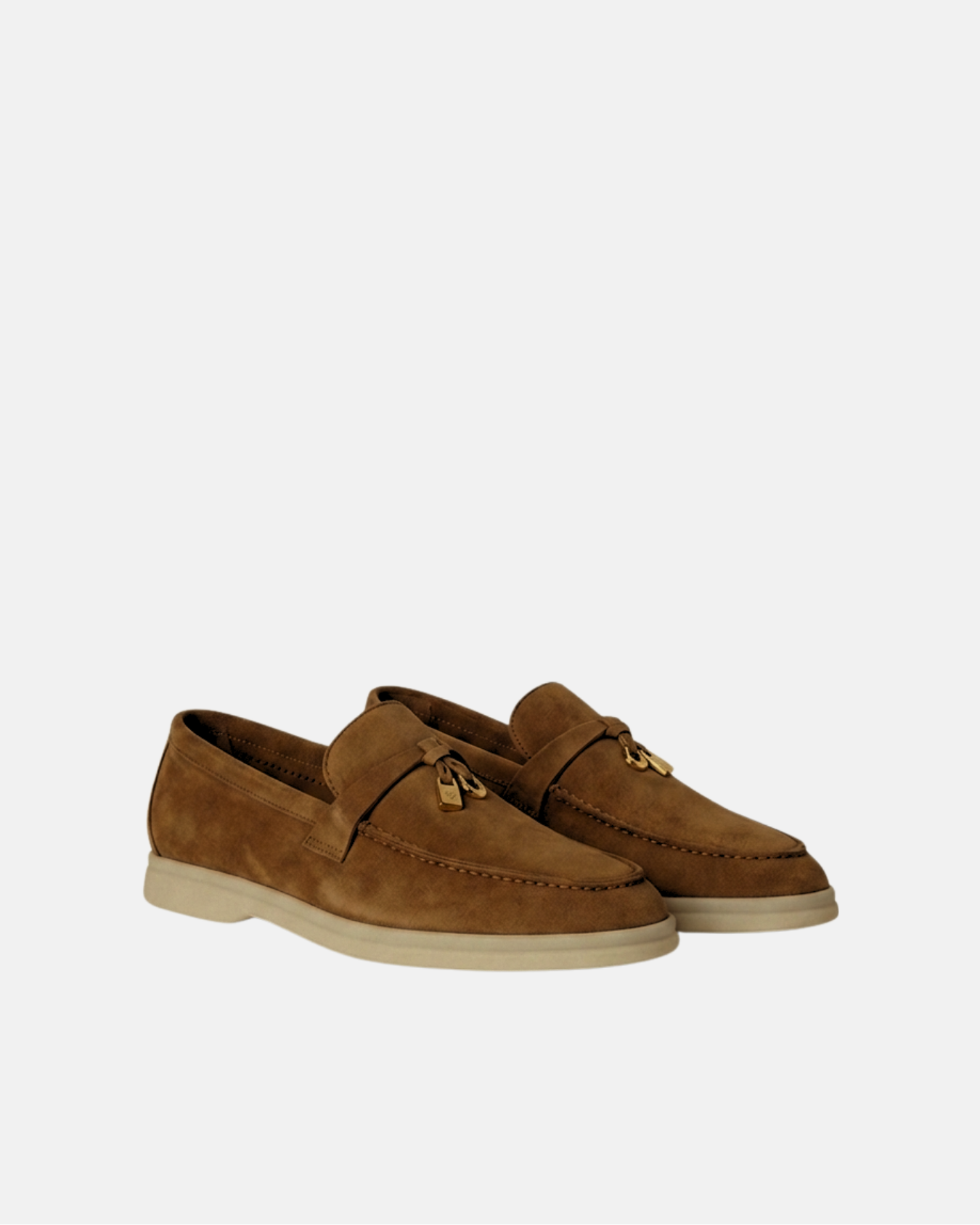 Summer Walk loafers in soft suede with gold-tone charms-thumbmail-2