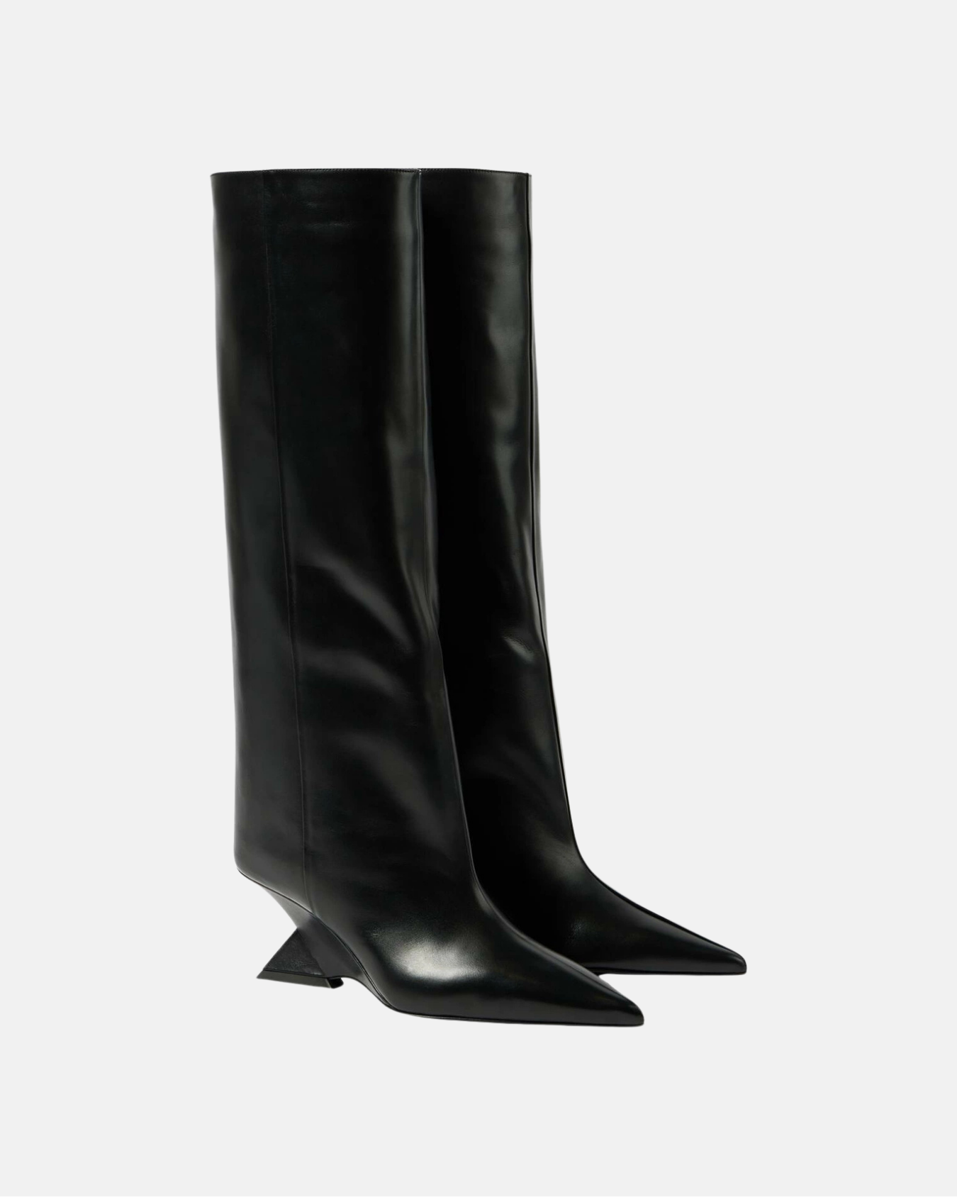 Cheope 60 Leather Knee- High Boots In Black