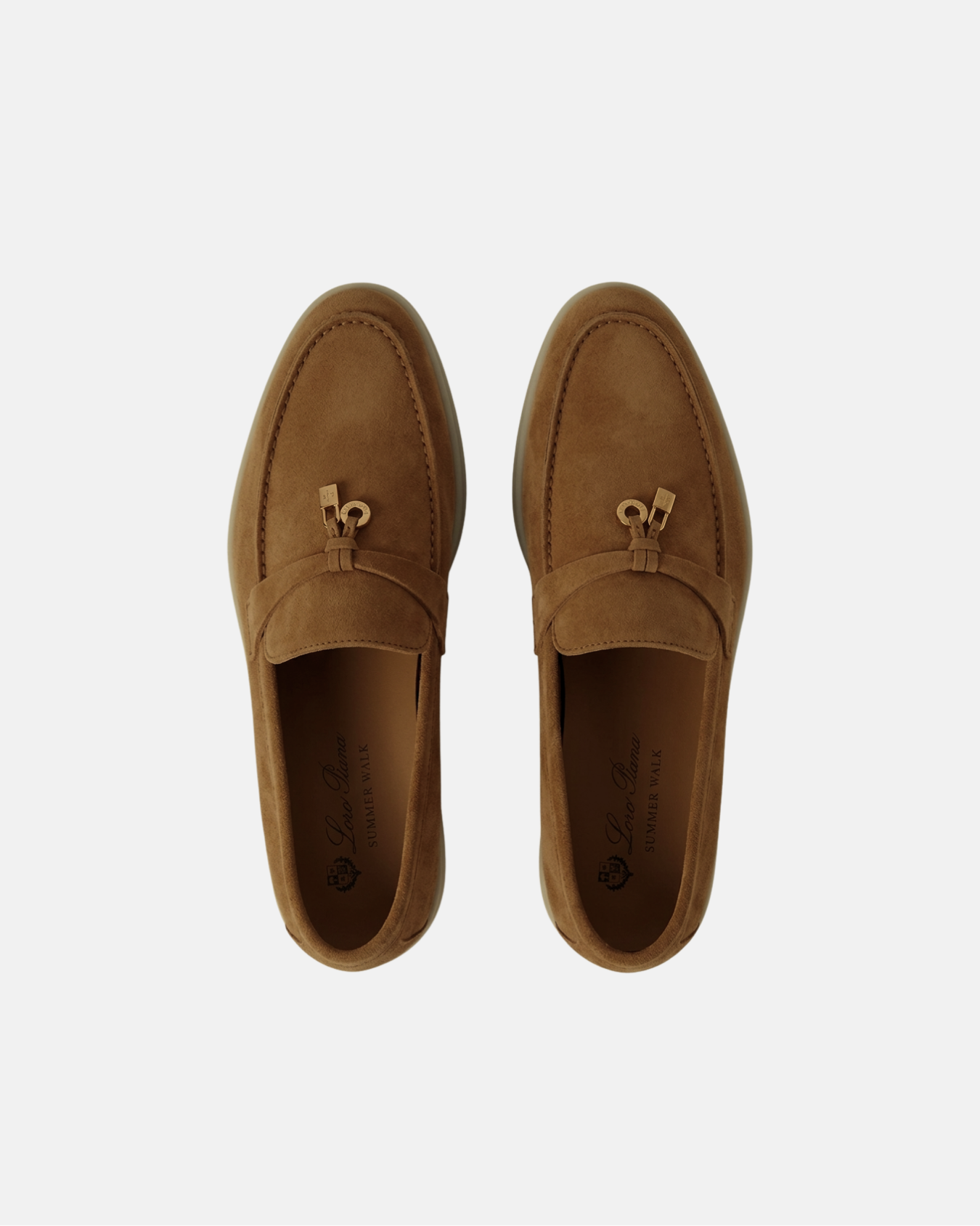 Summer Walk loafers in soft suede with gold-tone charms-thumbmail-4