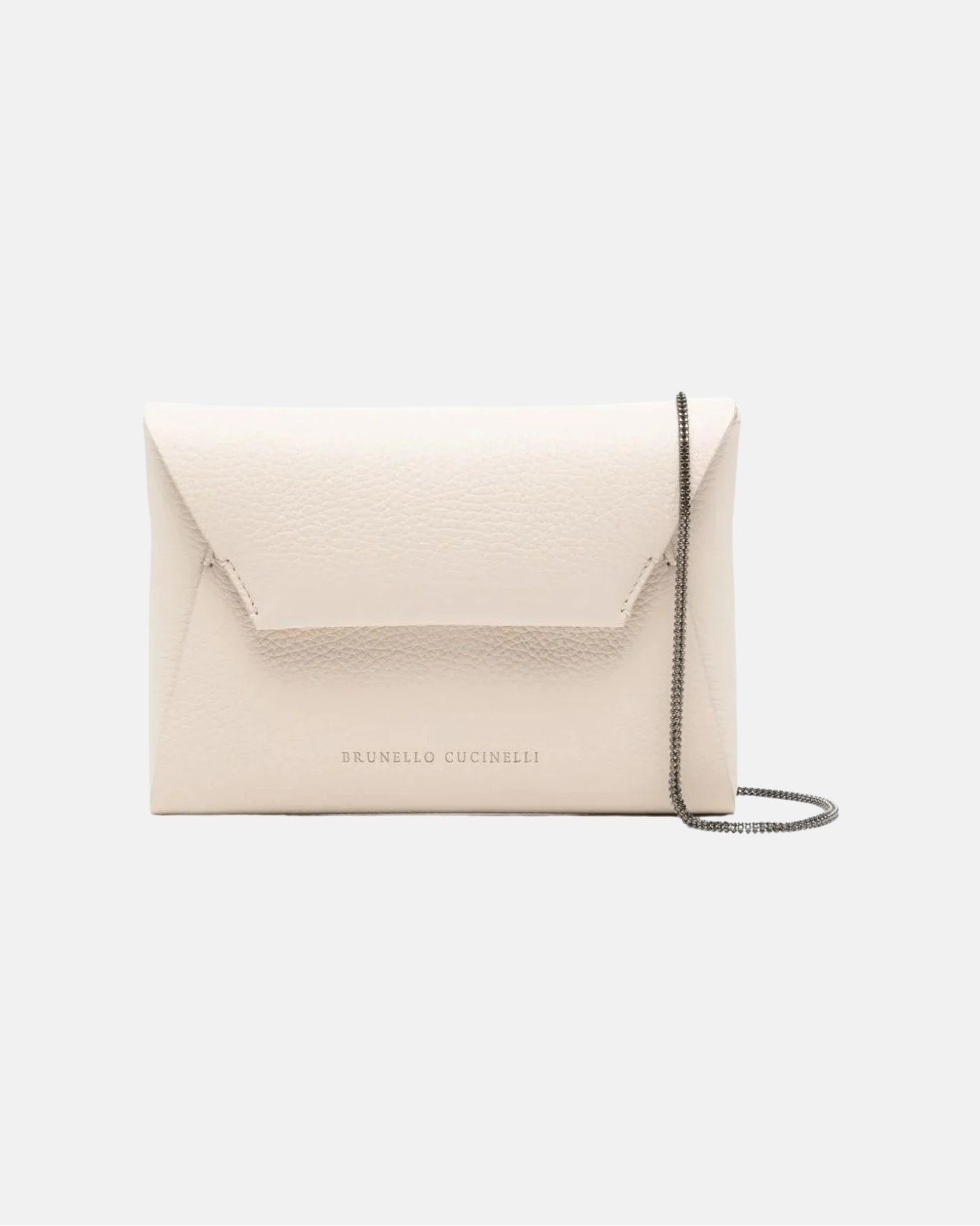 Envelope Chain-strap Mini Bag in Beige