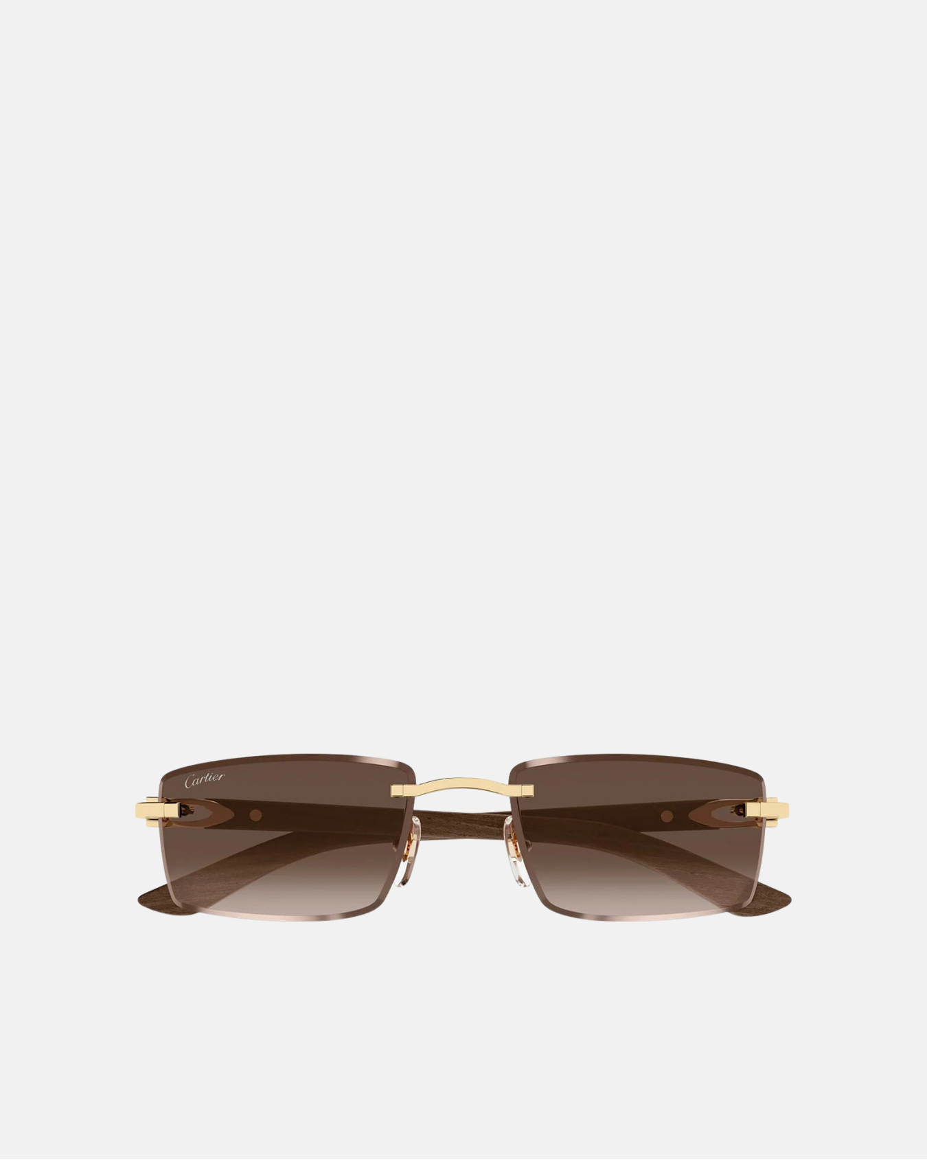 C décor rimless wood sunglasses