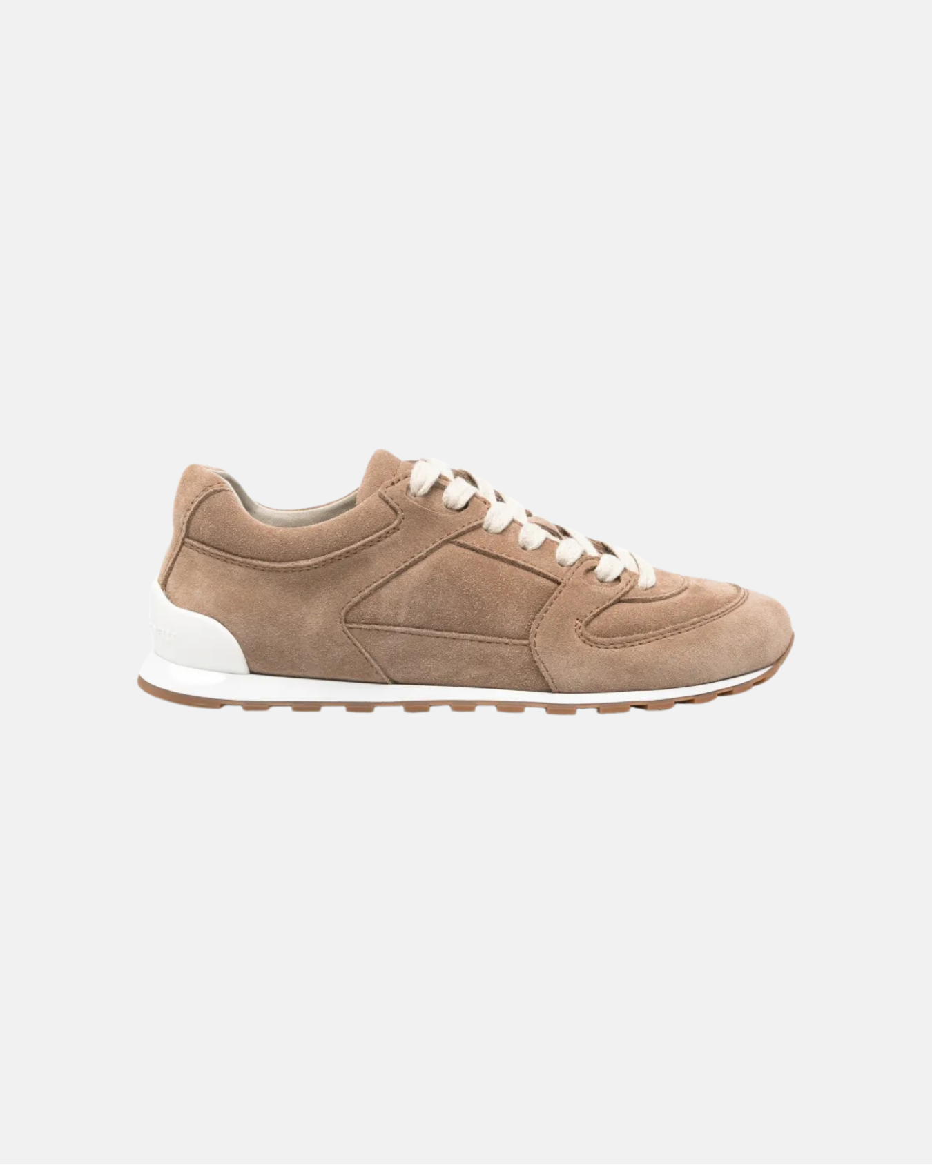 Suede Panelled Sneakers in Brown