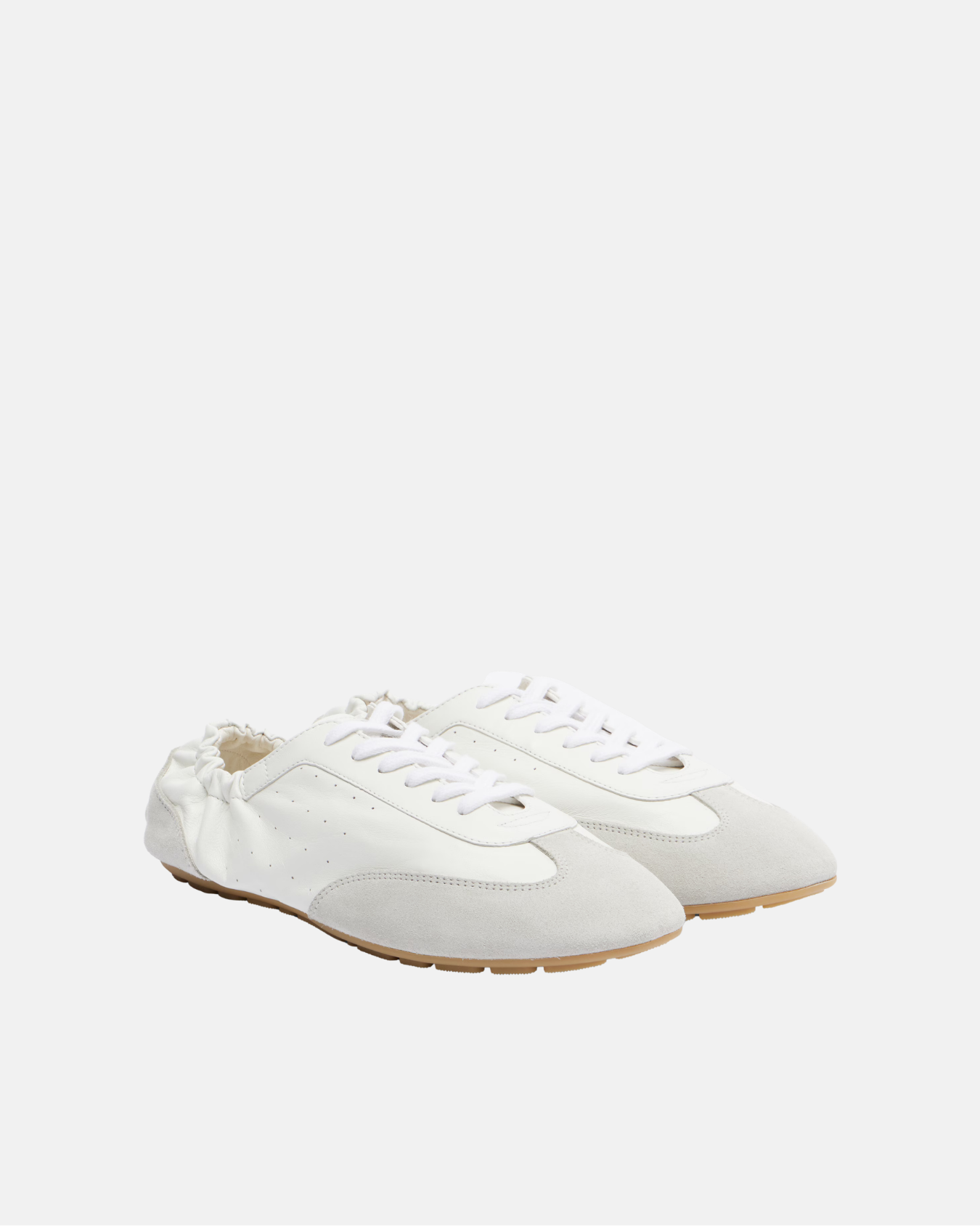 Lewis suede-trimmed leather sneakers