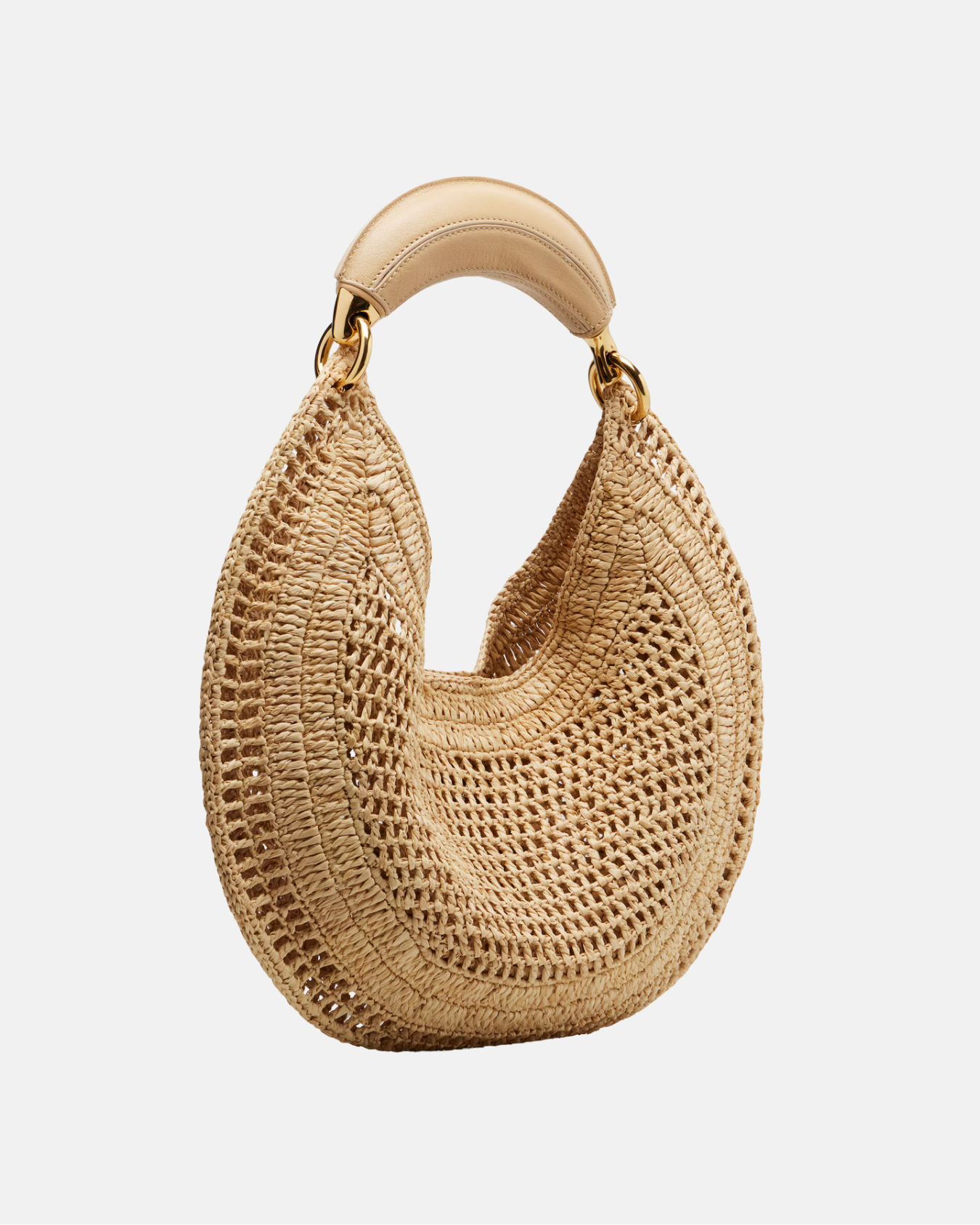 Summer Banana raffia shoulder bag