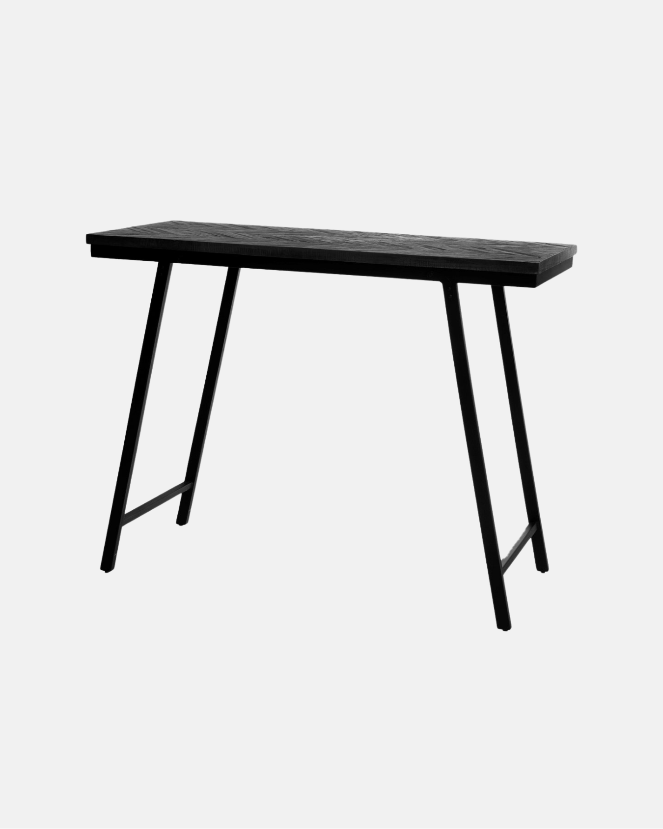 The Herringbone High Table - Black - 140cm