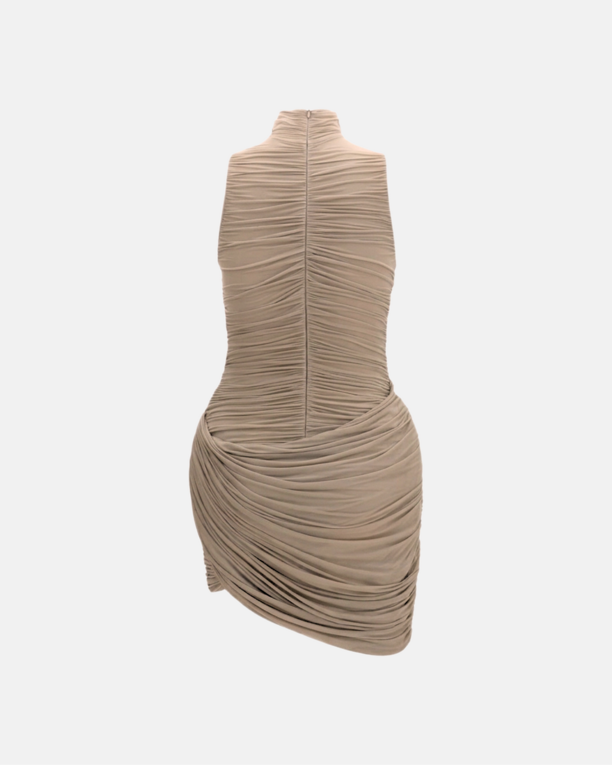 Floral-Appliqué Ruched Minidress