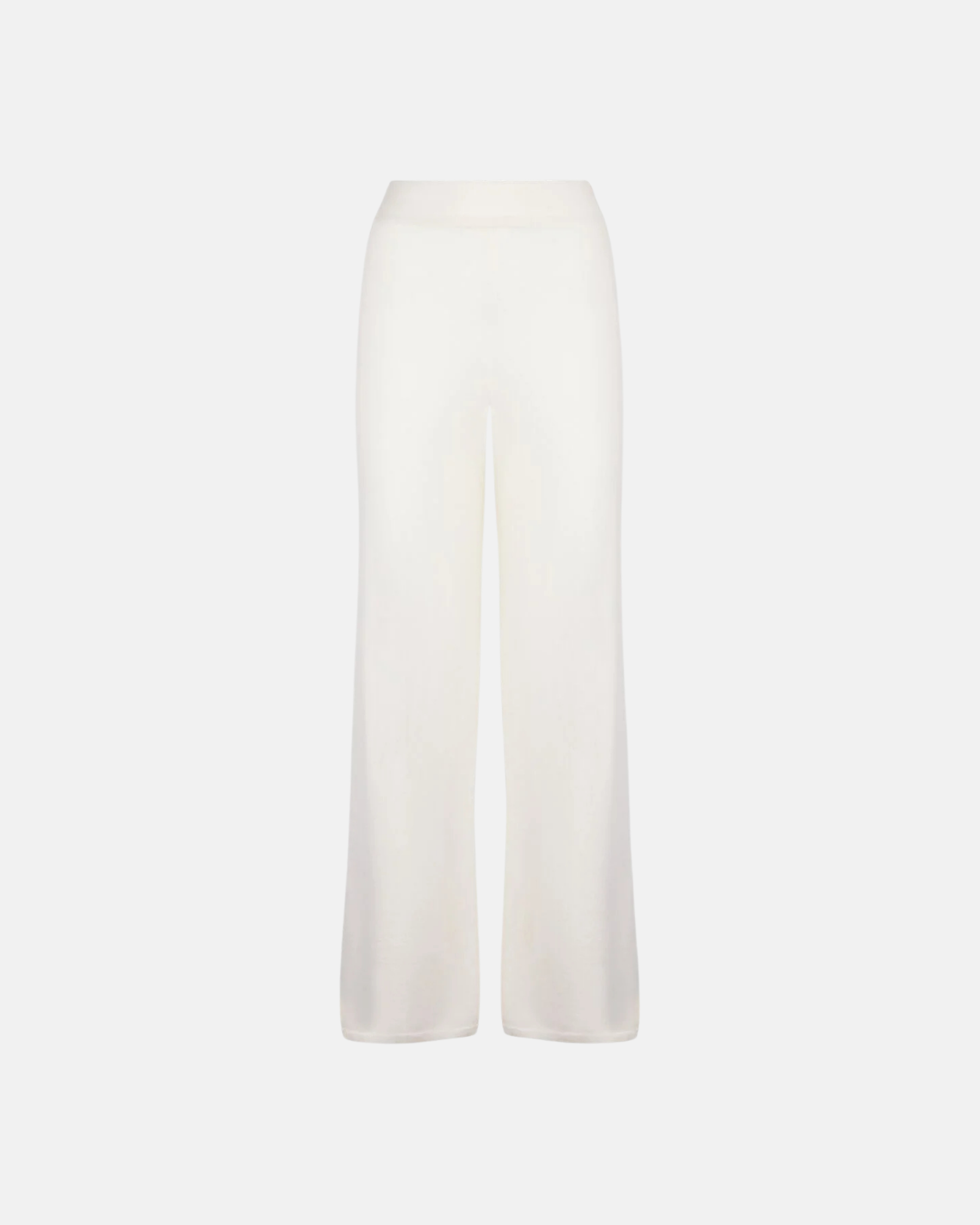 100% Pure Cashmere Lounge Trousers in Chalk White