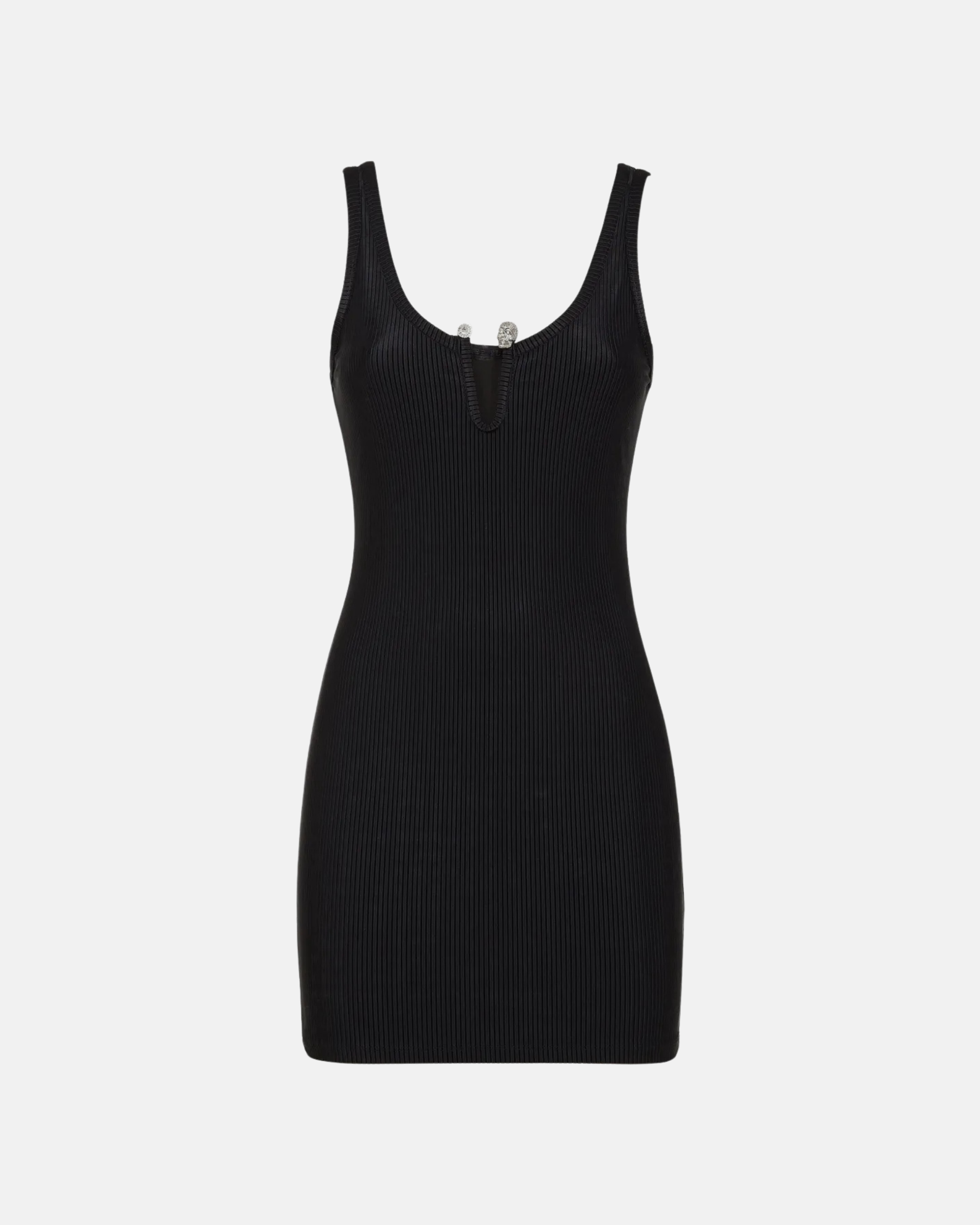 Pierced Mini Dress in Black