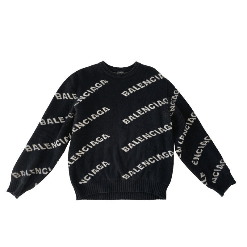 Men :: Clothing :: Knitwear & Sweatshirts :: Balenciaga logo knitwear ...