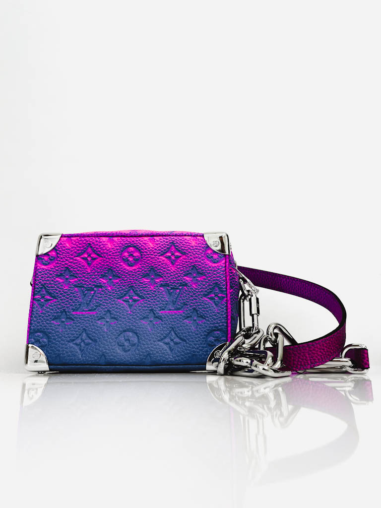 Louis Vuitton Mini Soft Trunk Taurillon Illusion Blue/Pink in