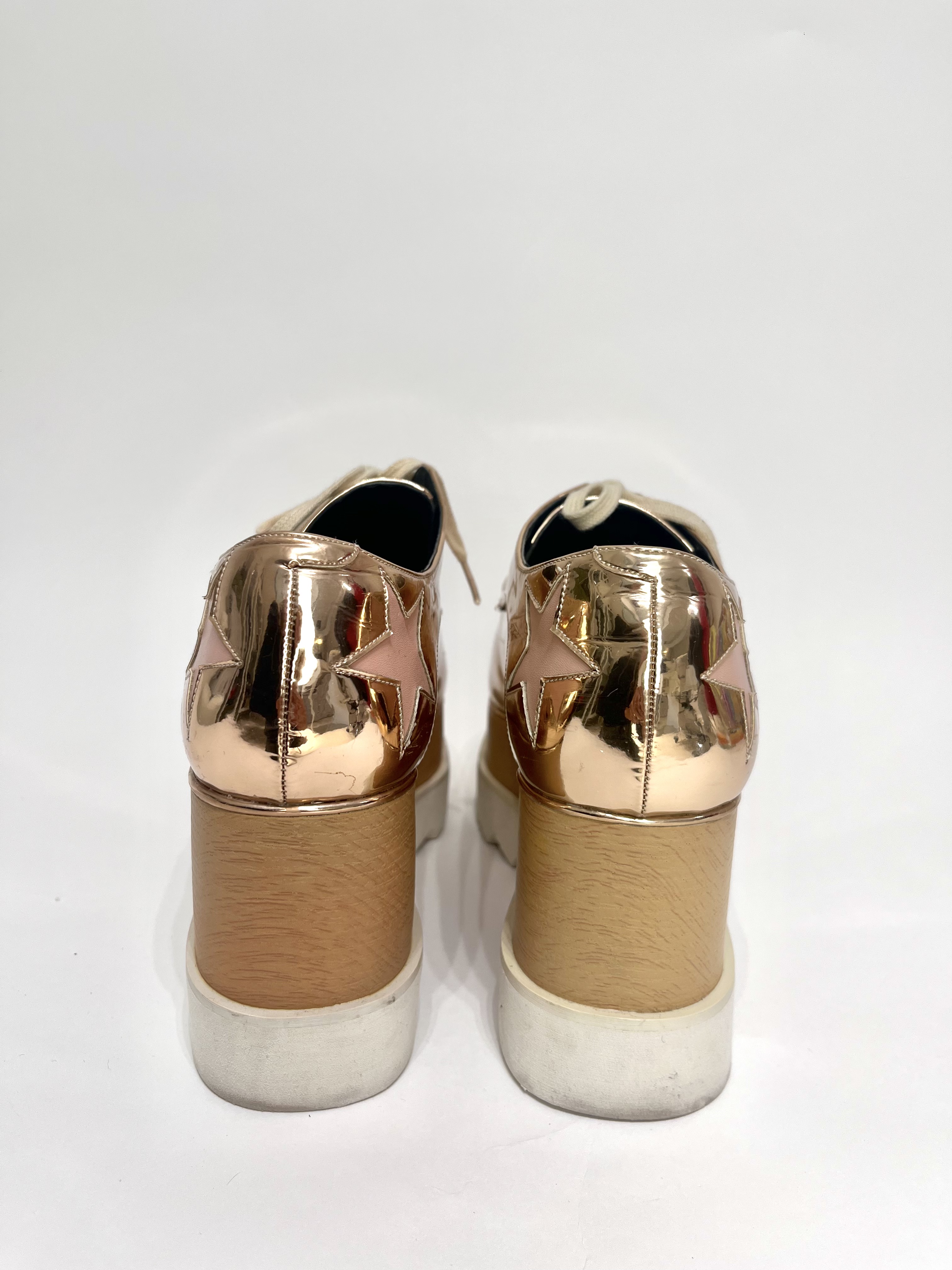 Stella McCartney ローズゴールド エリス 星 36.5 Women :: Designer Shoes :: Stella McCartney Rose Gold Faux