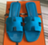 Hermes Oran sandal blue