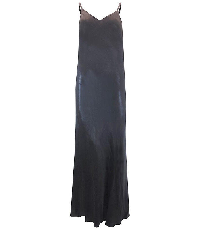 Madison Maison Black Laminated Slip Dress