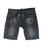 Dsquared2 Black Denim Distressed Paint-Splattered Slim Shorts