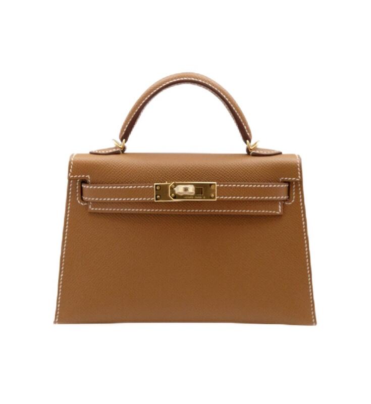 Hermes Mini Kelly Gold Handbag