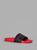 Givenchy Black Rubber Logo Flat Slide Sandals