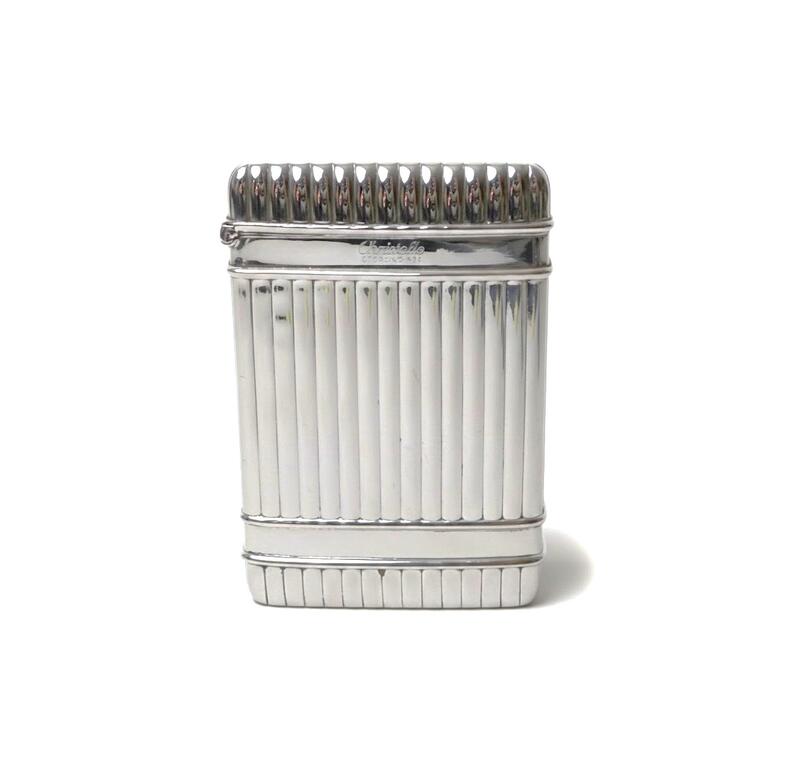 Christofle, Paris, Ribbed Solid / Sterling Silver Card Case