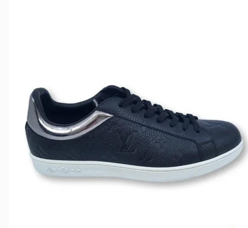 Louis Vuitton Black Monogram Leather Rivoli Sneaker
