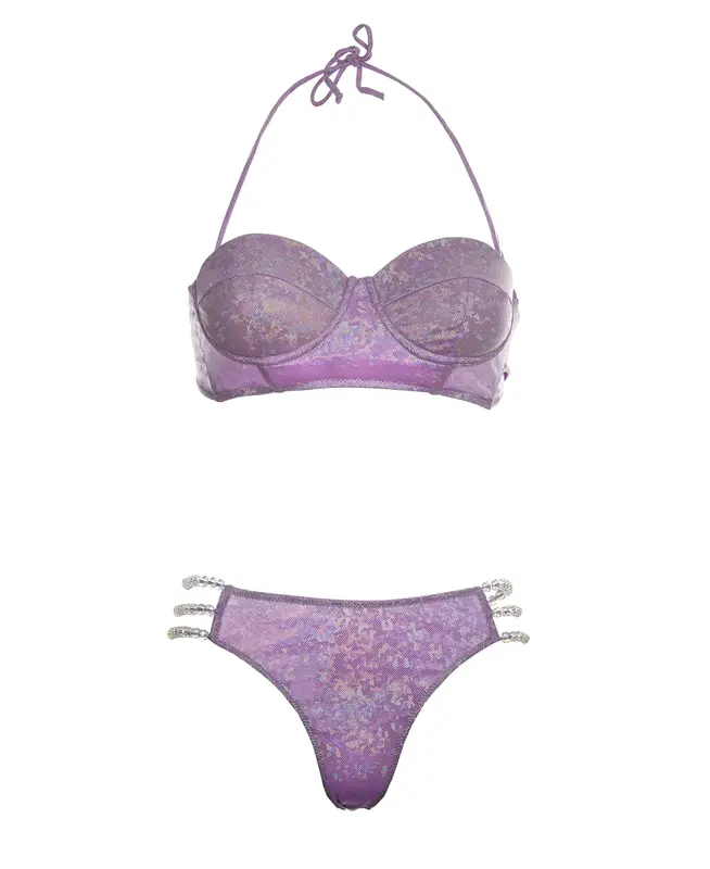The Gold Key Lilac Shiny Mermaid Bikini
