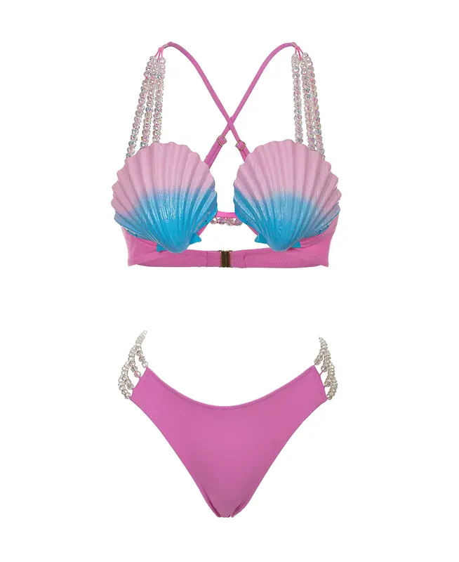 The Gold Key Mermaid Bikini - Pink Pearls