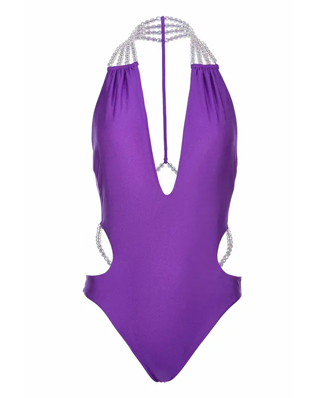 The Gold Key Violet Collier Swimsuit