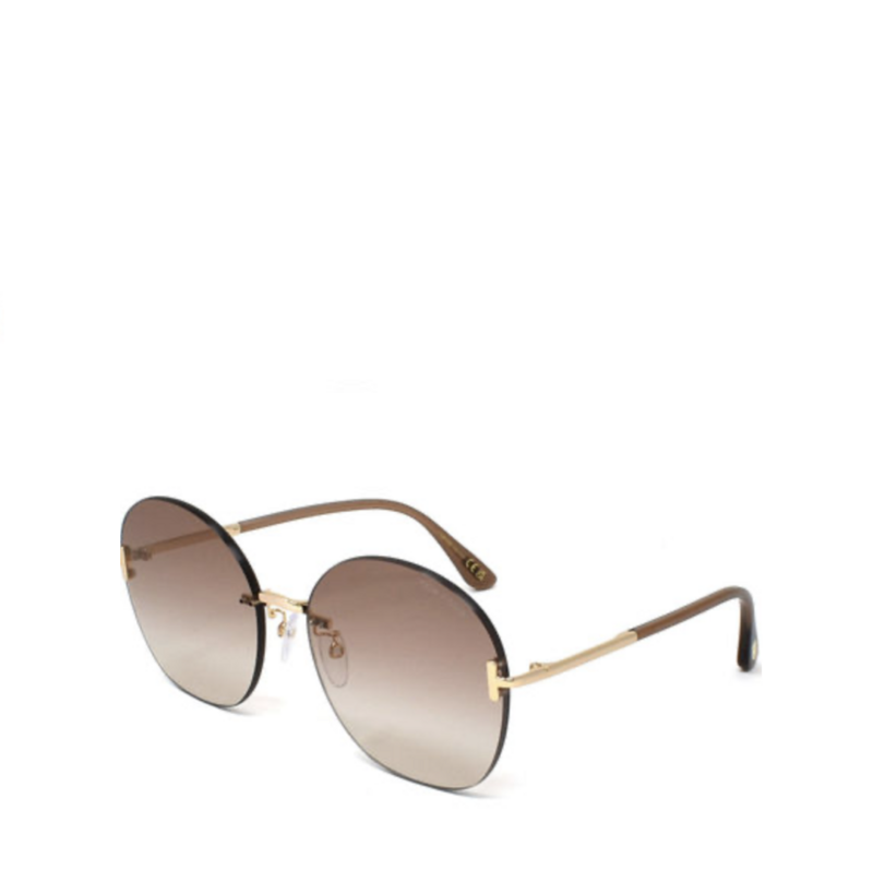 Tom Ford Brown Round Sunglasses