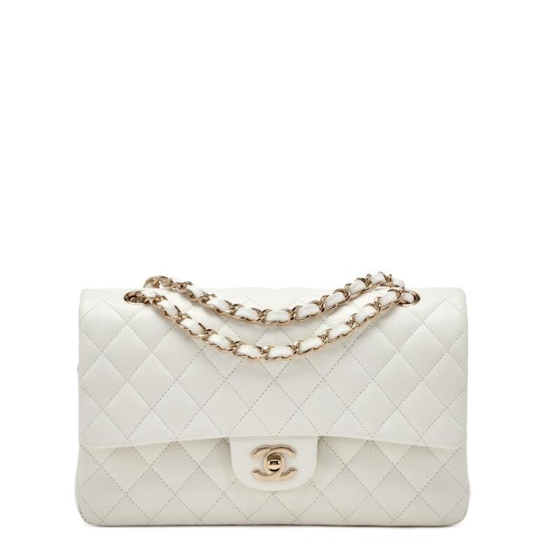 Chanel Classic Medium Flap in White