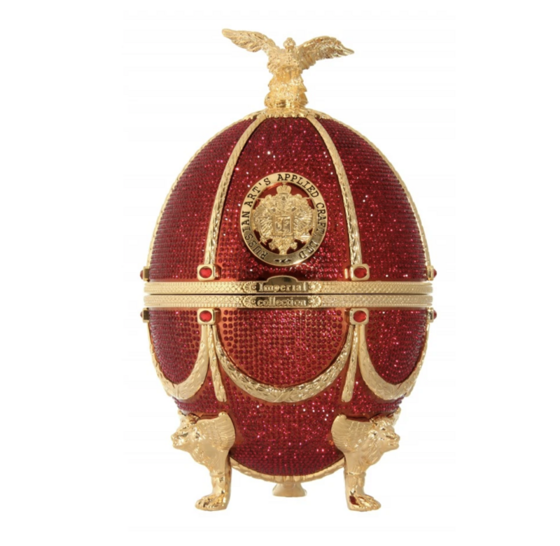 Imperial Collection Vodka Faberge Egg Red Crystals GB 0.7 l