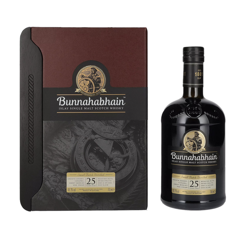 Scotch Whisky Bunnahabhain 25yo Single Malt + GB 0.7 l