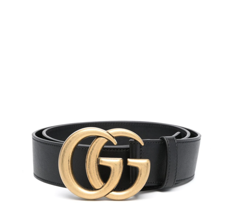 Gucci Men's Leather Belt With Double G Buckle