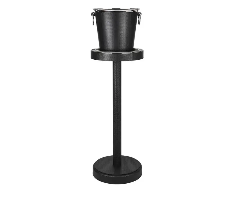 Pinetti Ice Bucket Stand Woven-Leather