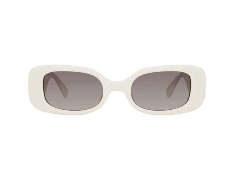 Linda Farrow Lola Rectangular Sunglasses in White