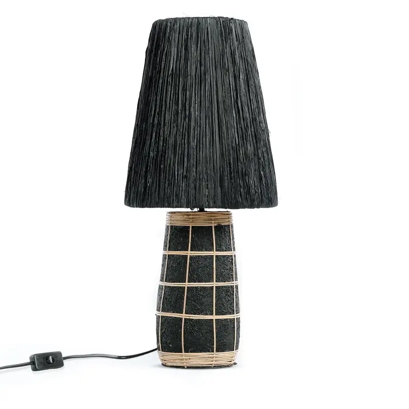 Bazar Bizar The Naxos Table Lamp - Black Natural
