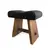 Bazar Bizar The Suar Stool with Leather - Natural Black
