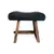 Bazar Bizar The Suar Stool with Leather - Natural Black