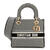 Christian Dior Canvas Houndstooth Embroidered bag
