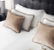Lo Decor Beige Velvet With Fringes Set of 2