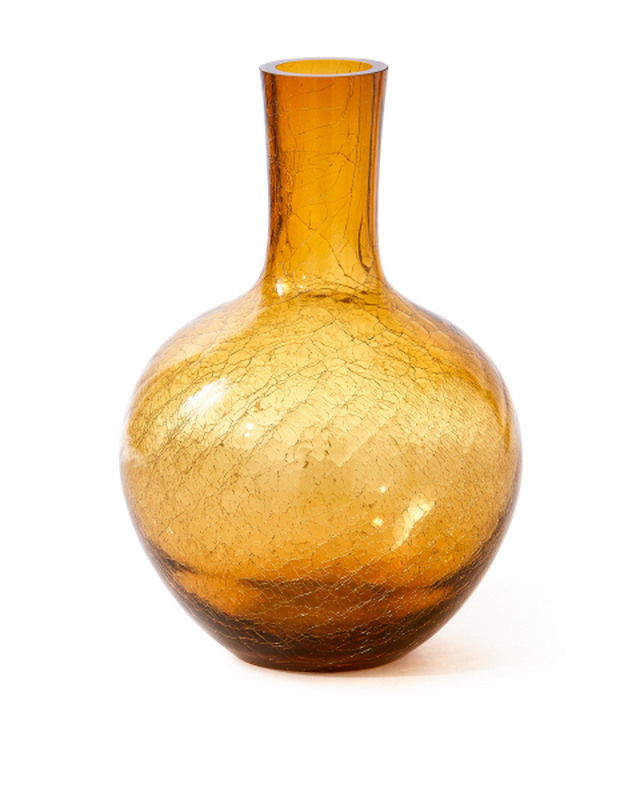Polspotten Crackled Glass Ball Body Vase - L